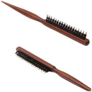 Wood Handle Natural Boar Bristle Hair Brush Fluffy Comb Hairdressing Barber C9O9