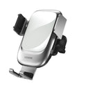 Licheers Metal Glass 10W Qi Wireless Charger Infrared Sensor Auto-clamping Air Vent Car Phone Holder For 4.0 Inch - 6.5 Inch Smart Phone