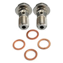 2 Pcs Motorcycle Stainless Brake Banjo screw M10 x 1.25mm