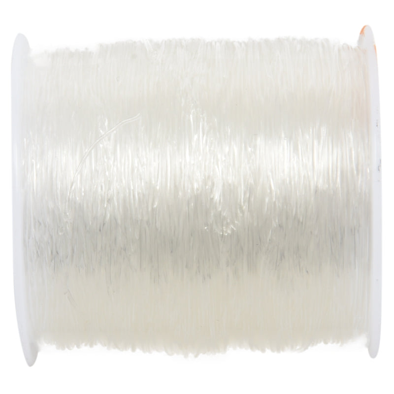 1 Roll Nylon Elastic Thread for Jewellery Making White 0.8mm U5B6