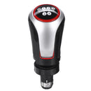 5 Speed Gear Shift Knob PU Leather Black/Silver For VW Golf MK5 MK6 MK7