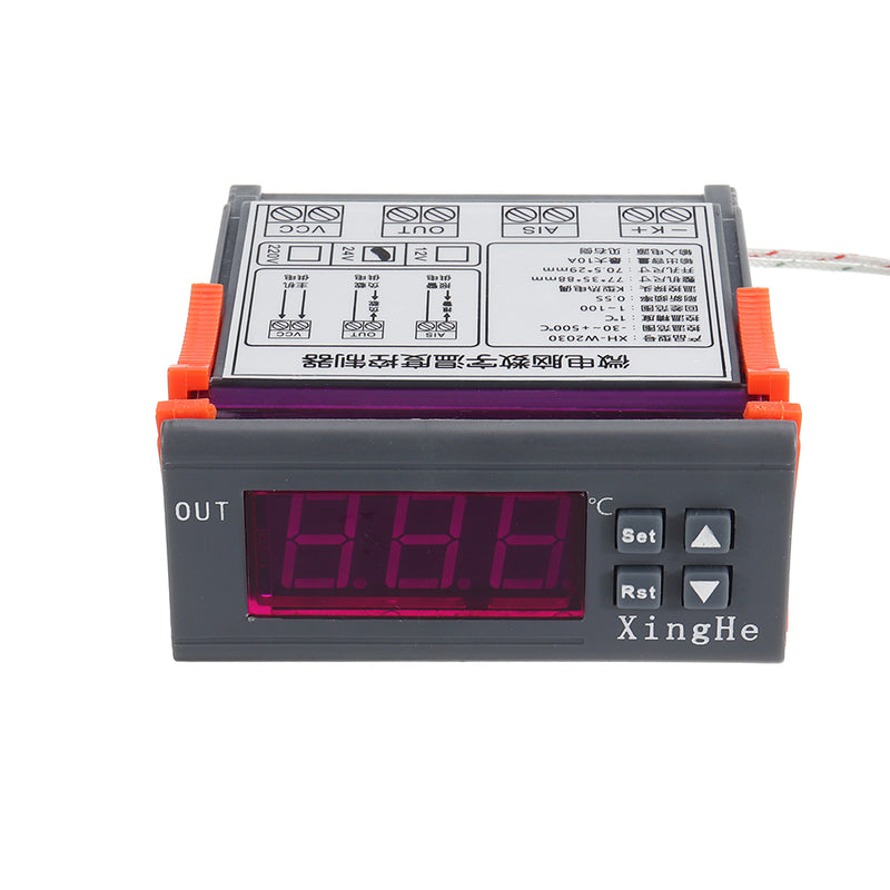 XH-W2030 Digital Thermostat Temperature Controller High Temperature Alarm K Input -30~999