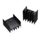 50Pcs TO-220 Aluminum Triode Heat Sink 25x23.5x15.8mm Aluminum Radiator