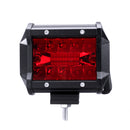 Pair Red 4Inch Tri Row 60W 20 LED Work Light Bar Flood Spot Combo Lamp for Car Offroad SUV
