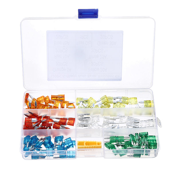 120pcs Profile Mini Small Size Blade Car Fuse Assortment Set for Auto Car Truck 5/10/15/20/25/30A Fuse with Plastic Box