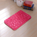 KCASA Colorful 3D Pebbles Bath Rug Natural Absorbent Rubber Bath Floor Mat Rebound