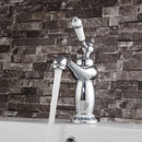 Modern Brass Finish Carving Single Handle Bathroom Kitchen Sink Faucet Mix Tap