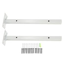 2pcs White Heavy Duty Industrial Iron Shelf Brackets Scaffold Board Floating Bracket