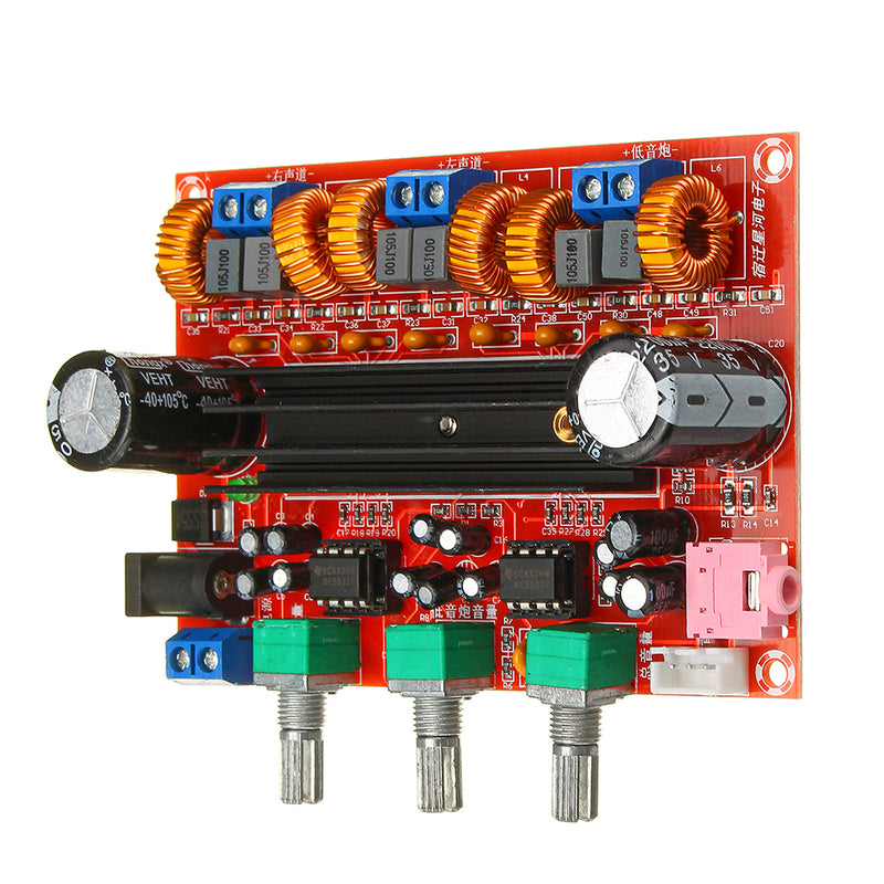 TPA3116D2 2.1 Digital Audio Amplifier Board Subwoofer Speaker Amplifiers DC12V-24V 2x50W+100W