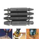 Drillpro 4PCS Double Side Damaged Screw Extractor Out Remover Bolt Stud Tool