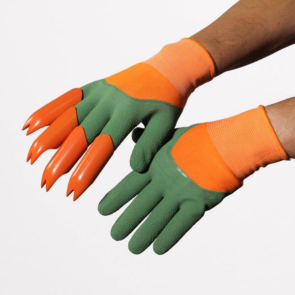 Yard Hands Gardening Planting Flowers Work Gloves Dipped Gloves Protective Insulation Gloves Plastic Digging Gloves