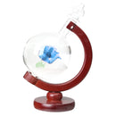Weather Forecast Rose Crystal Globe Wooden Base Storm Glass Home Decorations Gift