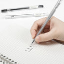 XIAOMI Ecosystem Deli A025B-01 12 Pcs/box Full Needle 0.38mm 0.5mm Gel Pen Transparent Barrels Black Ink Simple Writing Signing Pens Office School Supplies