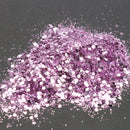 Pink Purple Mixed Glitter Powder 1mm Sequins Shining Dust Nail Art Decoration Eye Shadow 10ml