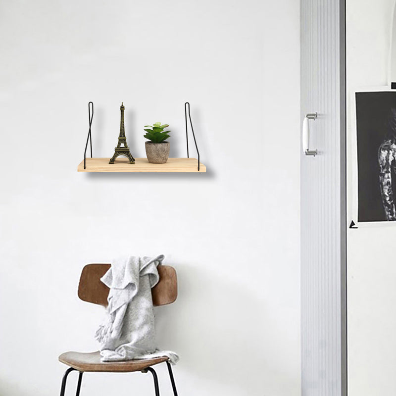 Wall Shelf Wood Iron Hanging Holder Storage Wall Mount Rack Home Display Decorations