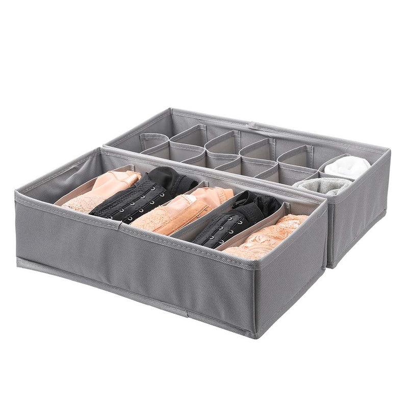 2Pcs Foldable Underwear  Storage Baskets Socks Storage Box