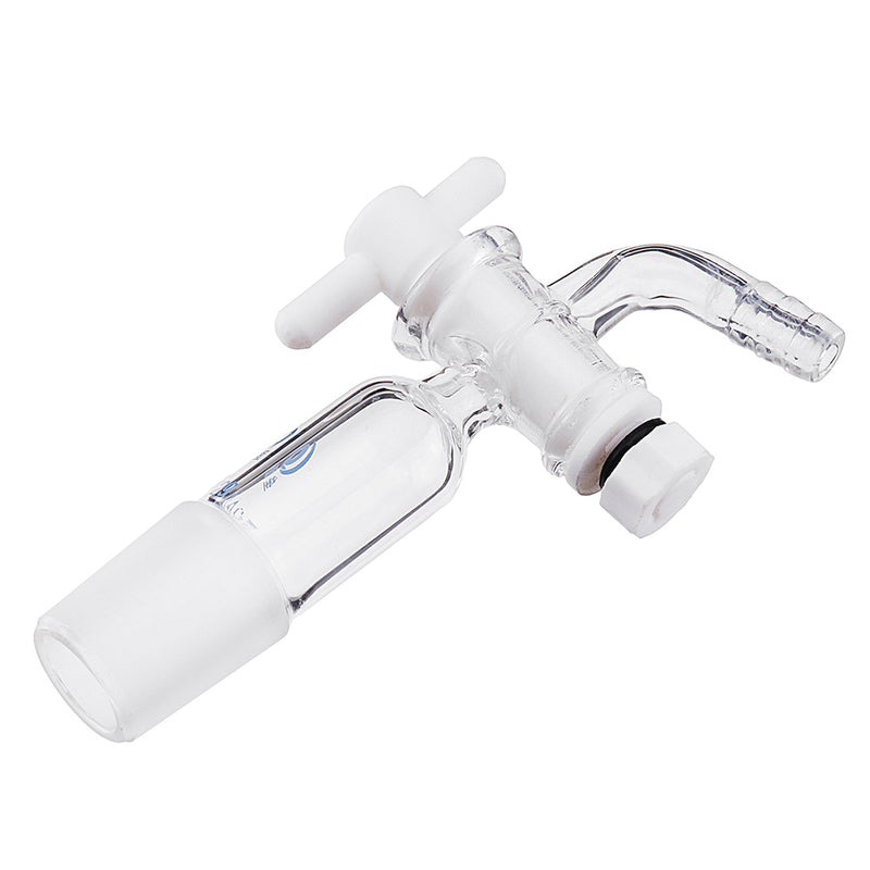 24/29Glass Adapter VacuumFlowControlAdapterwithGlassStopcockMaleGroundJointto Right AngleHoseConnection