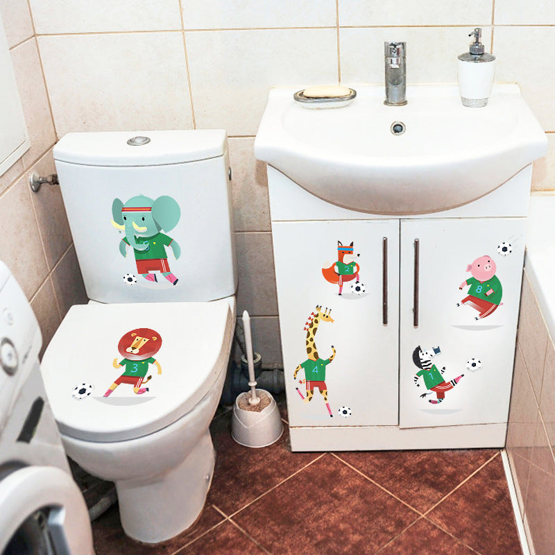 Miico SK7182 Animal Football Team Children's Room Cabinet Sticker Door Sticker Wall Sticker DIY Stickers