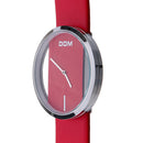 DOM Creative Ring Case Women Luxury Leather Strap Waterproof Quartz Watch