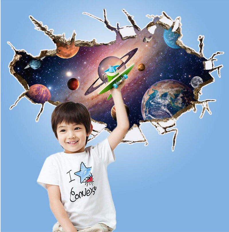 Miico 3D Creative PVC Wall Stickers Home Decor Mural Art Removable Starry Sky World Decor Sticker