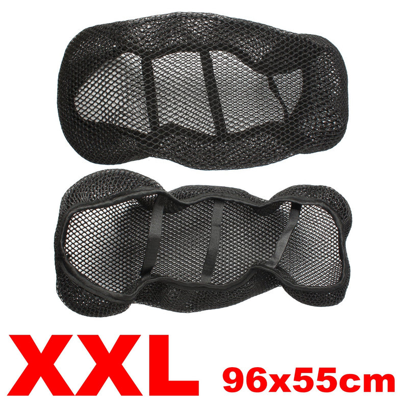 3D Motorcycle Scooter Seat Cover Net Breathable Protector Black