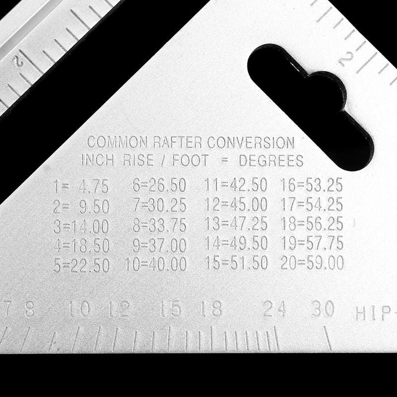Aluminum Alloy 7 Inch Speed Square Layout Tool Rafter Triangle Ruler Woodworking Carpenters Marking Tool