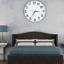 Reverse Anti Wall Clock Modern Backwards Time Run Counter Clockwise Wall Watch