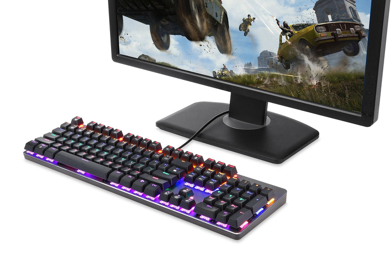Motospeed K73 104 Keys Wired Mixed Light Mechanical Keyboard with RGB Custom Light for Desktop Laptop