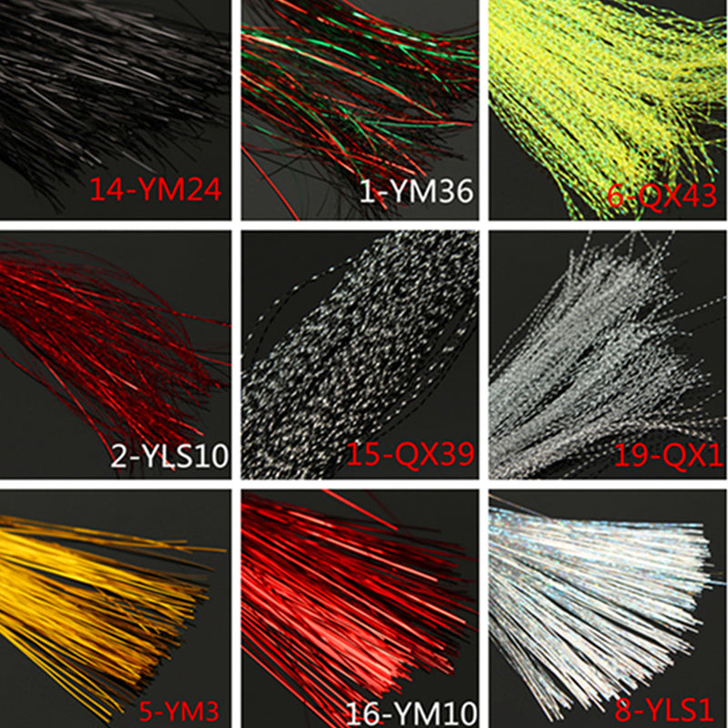 ZANLURE 150PCS 18Colors Lure Tying Making With Crystal Flash Fly Tying Material