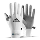 Touch Screen Full Finger Gloves Ice Silk Sunscreen Motorcycle Non-slip Gloves