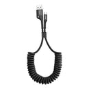 Baseus Retractable Spring Type C Fast Charging Data Cable For One Plus 6T Huawei Mate 20 Xiaomi Mix3