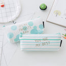 Inverted trapezoidal student pencil case Creative stationery zipper pencil case stationery bag