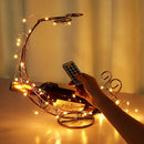 USB Rechargeable 5M 50LED Copper Wire String Light Waterproof for Wedding Party Christmas DC5V+Remote Control