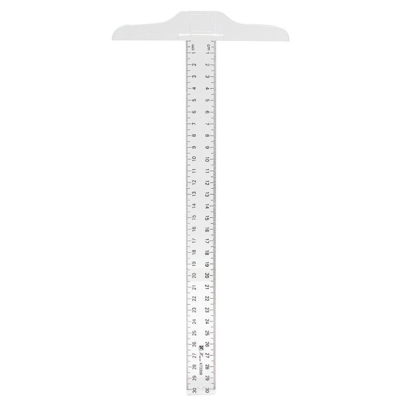 30cm Plastic Clear Head T-Square Graduated Measurement Ruler Home Garden Tool