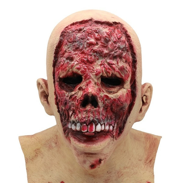 Adult Halloween Latex Bloody Mask Zombie Clown Horror Scary Costume Cosplay