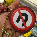 Cash Change Handbag Letter Words Leather Bag Car Cute Key Chain Ring Decoration