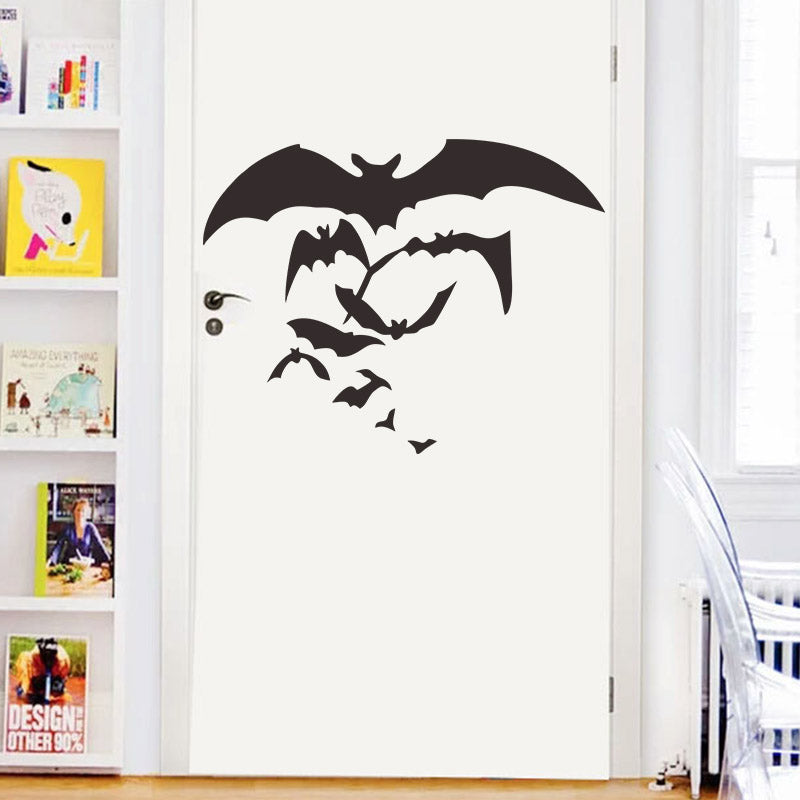 Miico FX3040 Halloween Sticker Creative Wall Sticker Bat Pattern Removable Sticker For Room Decoration