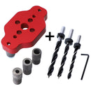Drillpro Aluminium Alloy Woodworking Self Centering Dowel Jig 6/8/10mm Straight Hole Locator Puncher