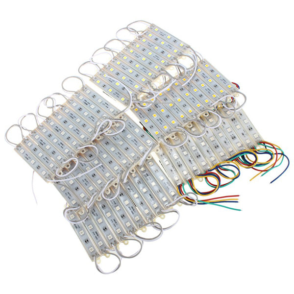 10 Pieces 5050 SMD 30 LED Module Rigid Strip String Light Multi-Colors Waterproof DC 12V