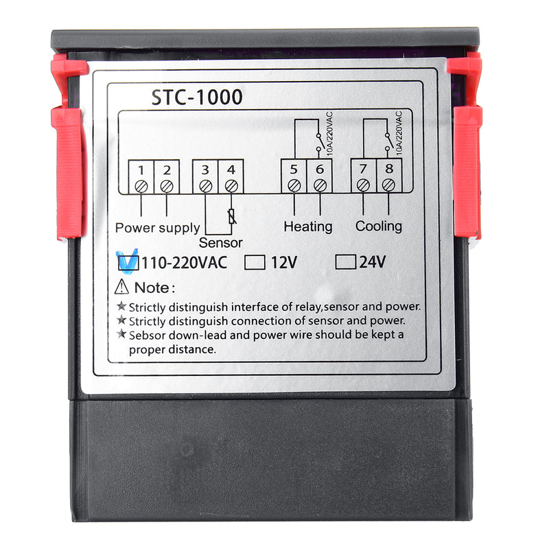 12V Temperature Controller 10A 1500W Digital Dispaly Microcomputer Temperature Controller Switch