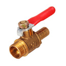8mm Hose Barb to BSP Male Thread 1/2" 3/8" 1/2" Brass Inline Ball Valve Pipe Hose Coupler Adapter