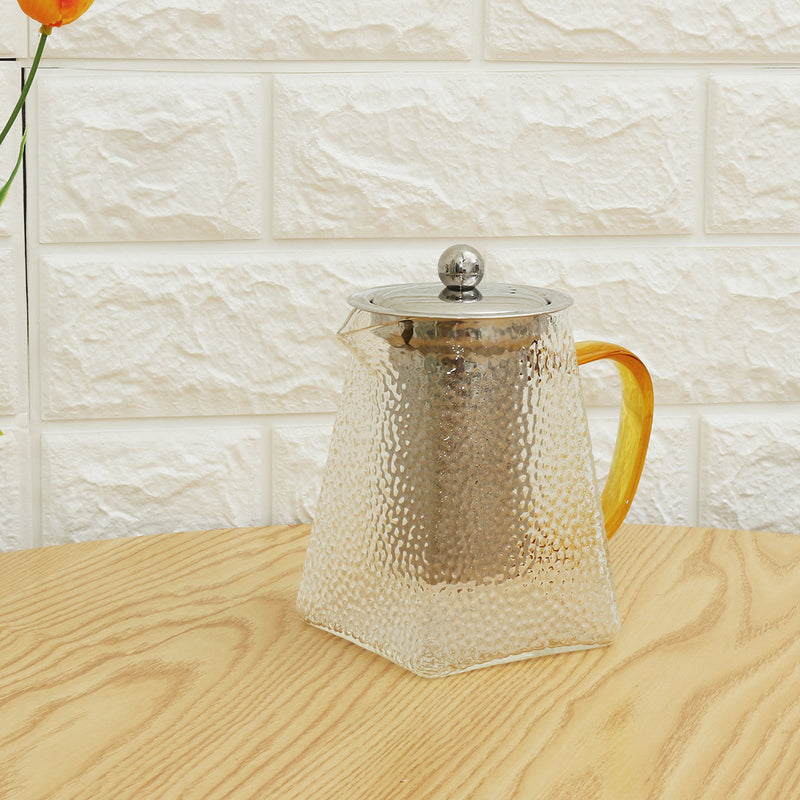 750ml Clear Glass Teapot Stainless Infuser & Lid Steeping Tea Flower Tea Pot
