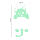 Cat Creative Luminous Switch Sticker Removable Glow In The Dark Wall Decal Home Decor