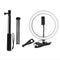 Yingnuost Selfie Stick 5500K Dimmable Video Light 26cm LED Ring Lamp with Phone Holder bluetooth Shutter Wrench for Youtube Tik Tok Live Streaming