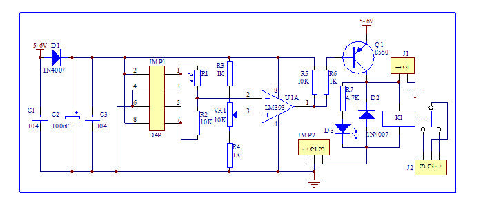 EQKIT DIY Light Operated Switch Kit Light Control Switch Module Board With Photosensitive DC 5-6V