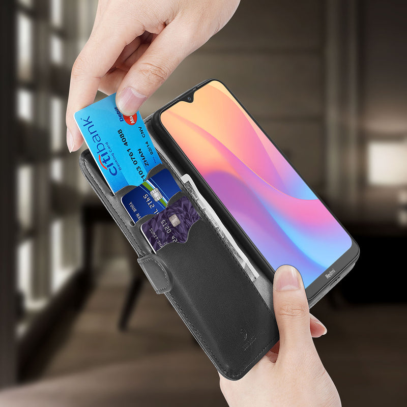 For Xiaomi Redmi 8A Case Bakeey Flip with Stand Card Slots PU Leather Full Cover Shockproof Soft Protective Case