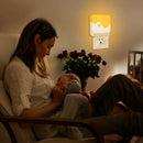 Plug-in Light Sensor Dimmable LED Night Light Bedside Wall Lamp Home Indoor Decor AC100-240V