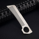 IPRee 4 In 1 Tactical Stainless Steel Comb Safety Survival Emergency EDC Gadget