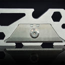 IPRee EDC Multifunctional Pocket Tool Survival Combination Kit With Screwdriver Wrench Opener Cutter