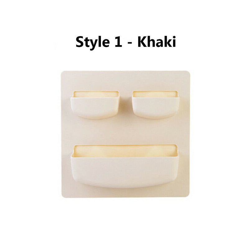 Home Wall Mounted Rack Organizer Cosmetic Sundries Holder Kitchen Bathroom Shelf Kitchen Storage Container